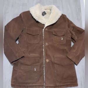 Mark Andrews Faux Fur Corduroy Vintage Coat sz 40